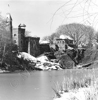 Castle in Central Park during winter, New York City