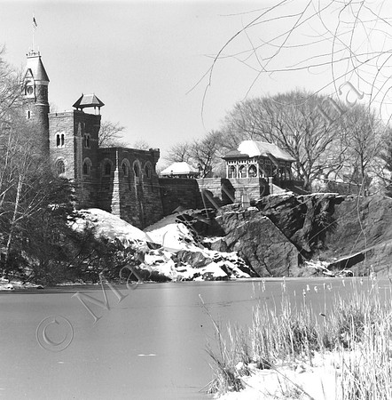 Castle in Central Park during winter, New York City