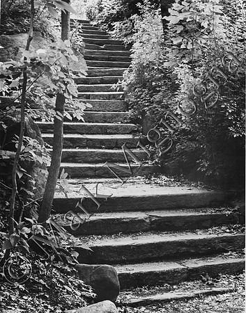 Stairway leading to Beledere Castle in Central Park, NYC
